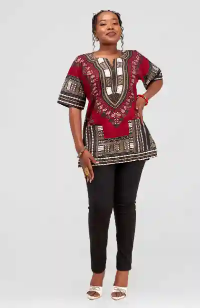 Ankarated Dashiki shirts - Maroon