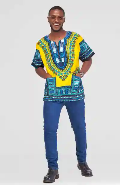 Ankarated Dashiki shirts - Yellow