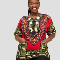 Dashiki Shirt - Red,
